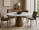 Aspen Round Dining Table, Sintered Stone (120cm)